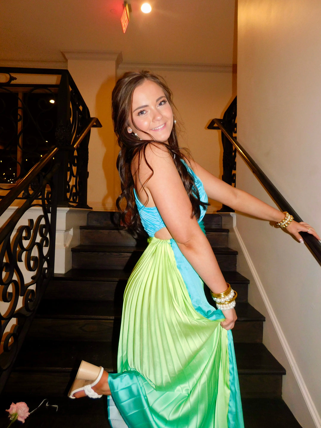 Caribbean Nights Green Ombr Pleated One Shoulder Dress Pretty Little Babes Boutique Caribbean Nights Green Ombr Pleated One Shoulder Dress Pretty Little Babes Boutique